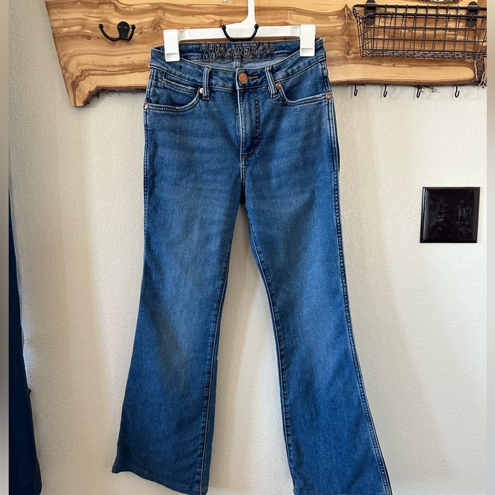 Sz 27 | Wrangler Trouser Boot Jeans| HEMMED